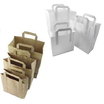 Kraft Paper SOS Bags (Brown & White)