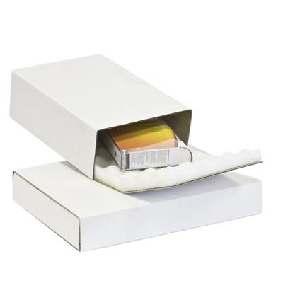 Shell & Slide Foam Lined White Boxes